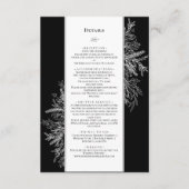 Details zur Hochzeitsmonographie in Schwarz und We Begleitkarte (Vorderseite)