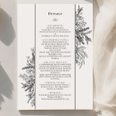 Details zur Hochzeitsmonographie in Weiß und Schwa Begleitkarte