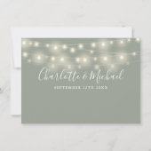 Details zur Hochzeitssage für String-Lichter Einladung (Rückseite)