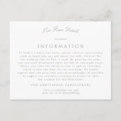 Details zur Hochzeitssage in der Grünkalligrafie Begleitkarte (Vorderseite)