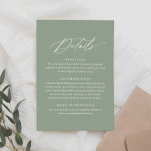 Details zur Hochzeitssage in elegantem Sage Green