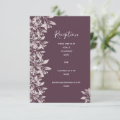 Details zur Hochzeitssaison - lila botanisch Begleitkarte (Stehend Vorderseite)