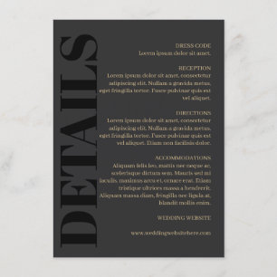 Details zur Hochzeitsstiftung von Charkohle-Schwar Begleitkarte