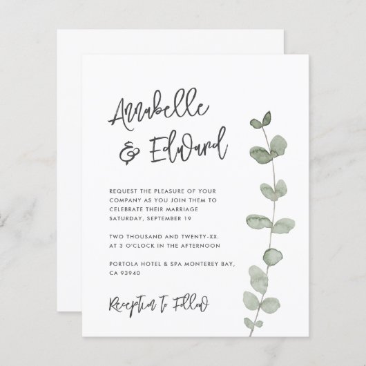 Details zur Hochzeitsstimmung, Einladung (Vorne/Hinten)