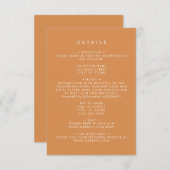 Details zur Hochzeitsstimmung im Butterscotch-Koor Begleitkarte (Vorne/Hinten)