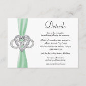 Details zur Hochzeitsstimmung im Grünen Ribbon Inf Begleitkarte (Vorderseite)