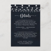 Details zur Hochzeitsstimmung in rustikalen String Begleitkarte (Vorderseite)