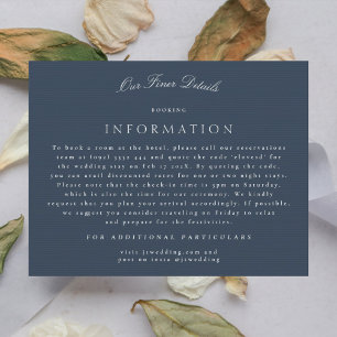 Details zur Hochzeitsszenierung in der formalen Na Begleitkarte