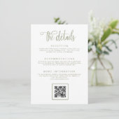 Details zur Hochzeitsszenierung mit grüner Handsch Begleitkarte (Stehend Vorderseite)