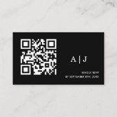 Details zur Hochzeitswebsite zur Black Disco Begleitkarte (Rückseite)