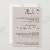 Details zur Hochzeitsweichbeige Einladung (Vorderseite)