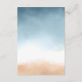 Details zur Hochzeitszeit am Strand von Blue Ocean Begleitkarte (Rückseite)