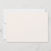 Details zur horizontalen Creme Einladung (Rückseite)