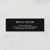 Details zur Klasse für elegante Skriptbezeichnung Telefonnummerkarte (Rückseite)