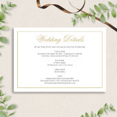 Details zur klassischen Hochzeit in Schwarz und Go Begleitkarte