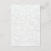 Details zur klassischen Hochzeit in Weiß und Schwa Begleitkarte (Rückseite)