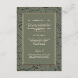 Details zur klassischen Kalligrafie im Sage Green  Begleitkarte