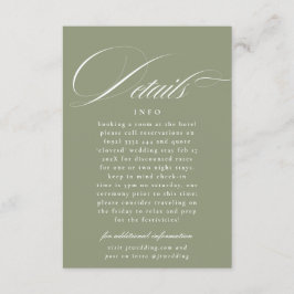 Details zur klassischen Kalligrafie-Seite Grüne Ho Begleitkarte