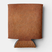 Details zur Ledertextur Dosenkühler (Vorderseite)