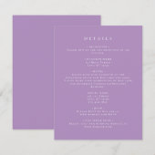 Details zur Lilac-Koordinate Begleitkarte (Vorne/Hinten)