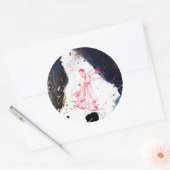 "Details zur Lüftertänzerin" Runder Aufkleber (Umschlag)