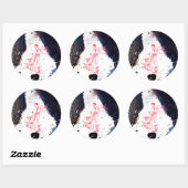 "Details zur Lüftertänzerin" Runder Aufkleber (Blatt)