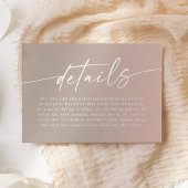 Details zur Mindesthöhe und zur Beige Ombre Fade Begleitkarte