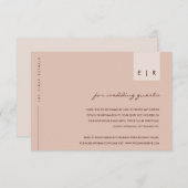 DETAILS ZUR MINIMALEN RUST-PEACH-TYPOGRAFIE-WEDDIN BEGLEITKARTE (Vorne/Hinten)