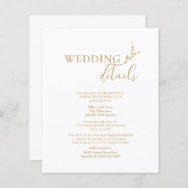 Details zur Minimalistischen White and Gold Hochze