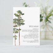 Details zur modernen Waldhochzeit Begleitkarte (Stehend Vorderseite)