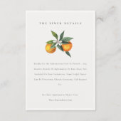 Details zur Orange Botanical Boho Hochzeit Begleitkarte (Vorderseite)