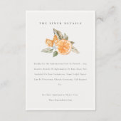 Details zur Orange Botanical Boho Hochzeit Begleitkarte (Vorderseite)