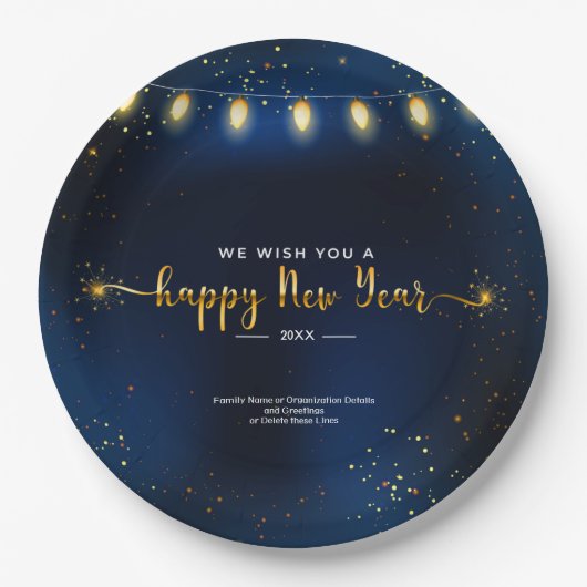 Details zur Organisation des Add-ons Jahr 20XX Pappteller (Vorderseite)