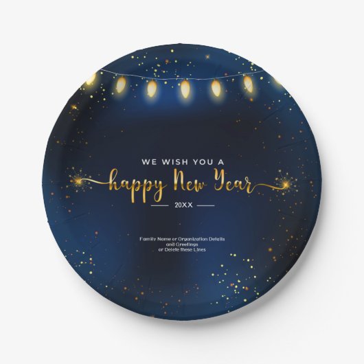 Details zur Organisation des Add-ons Jahr 20XX Pappteller (Vorderseite)