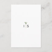 Details zur Palm Tree-Hochzeit in Urlaubsort Begleitkarte (Rückseite)