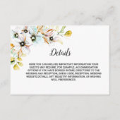 Details zur Pastellblütenhochzeit Begleitkarte (Vorderseite)