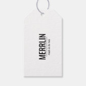 Details zur Pflege moderner Logos Geschenkanhänger (Vorderseite)