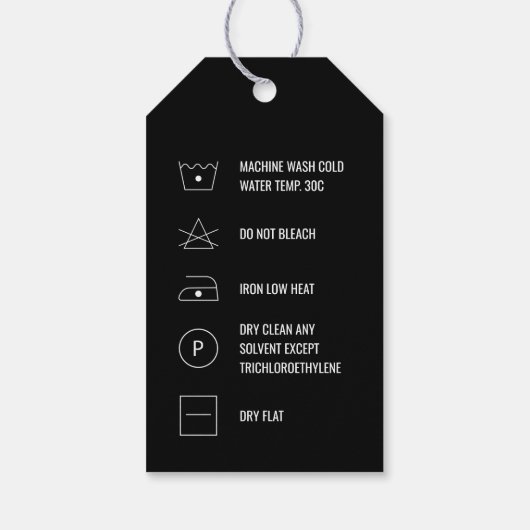 Details zur Pflege moderner Logos Geschenkanhänger (Rückseite)