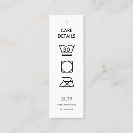 Details zur Pflege von Business-Logos Mini Visitenkarte (Rückseite)