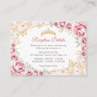 Details zur Pink Gold Quinceanera-Rezeption