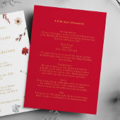 Details zur Red Gold Wedding Card Folieneinladung