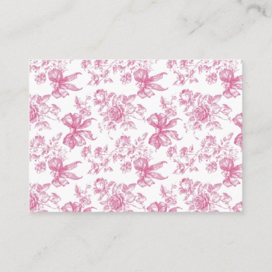 Details zur Registrierung des Tee-Brautparty in Ro Begleitkarte (Rückseite)