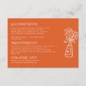 Details zur Retro Hand gezeichnet farbenfrohe blum Begleitkarte (Vorderseite)