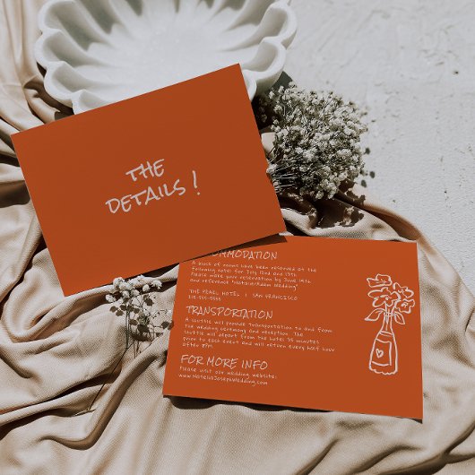 Details zur Retro Hand gezeichnet farbenfrohe blum Begleitkarte