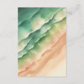 Details zur Rezeption des Sun Beach Ocean Green We Begleitkarte (Rückseite)