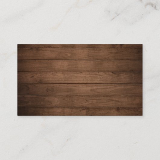 Details zur Rezeption für rustikale Holzschnitte Begleitkarte (Rückseite)