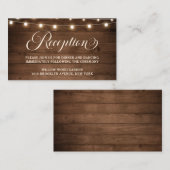 Details zur Rezeption für rustikale Holzschnitte Begleitkarte (Vorne/Hinten)