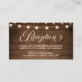 Details zur Rezeption für rustikale Holzschnitte Begleitkarte (Vorderseite)