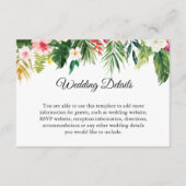 Details zur Rezeption für tropische Verließe Begleitkarte (Vorderseite)