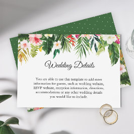 Details zur Rezeption für tropische Verließe Begleitkarte